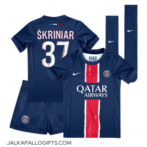 Paris Saint-Germain Milan Skriniar #37 Koti Peliasu Lasten 2024-25 Lyhythihainen (+ Lyhyet housut)